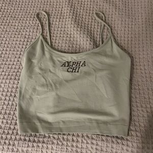 Alpha Chi Tank Top Tan